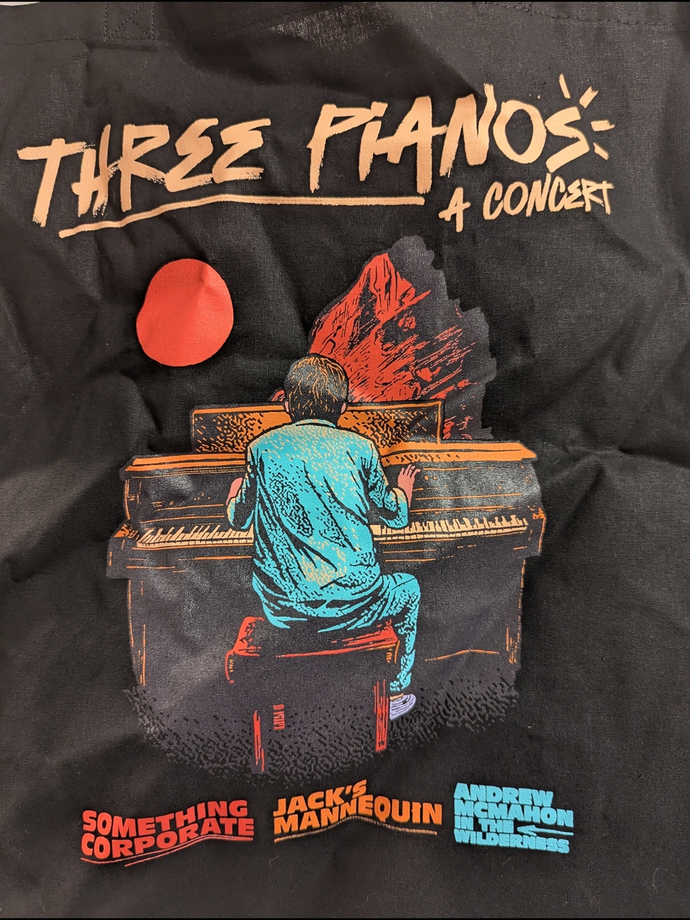 Three Pianos Red Rocks Concert Tote Bag - Official Merch